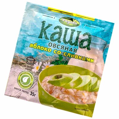 Каша овсяная Радово яблоко со сливками 35гр м/у