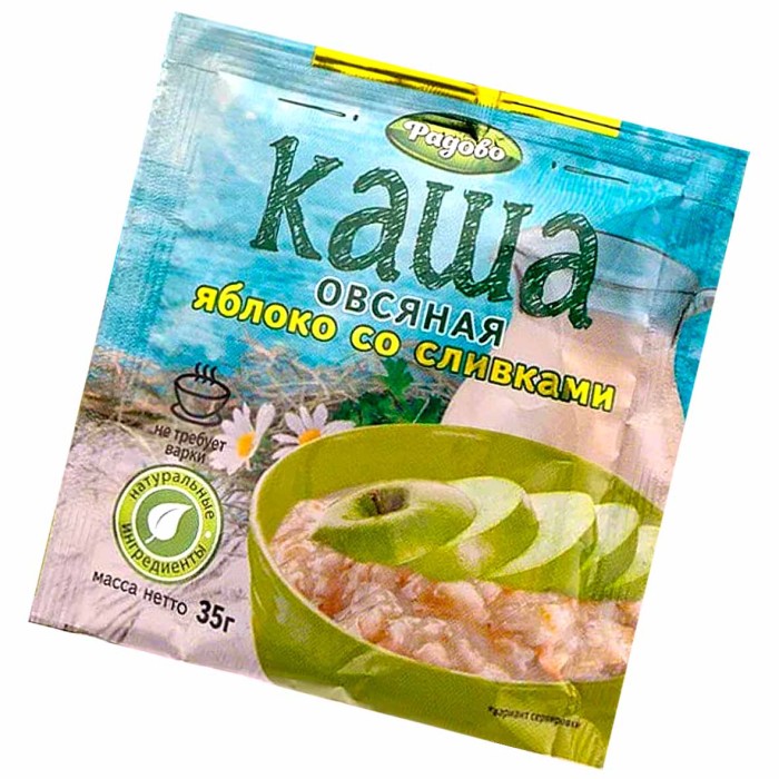 Каша овсяная Радово яблоко со сливками 35гр м/у