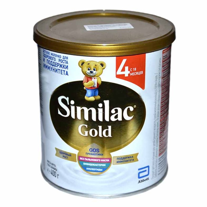 Смесь Similac Gold 4 молочная с 18мес 400гр ж/б