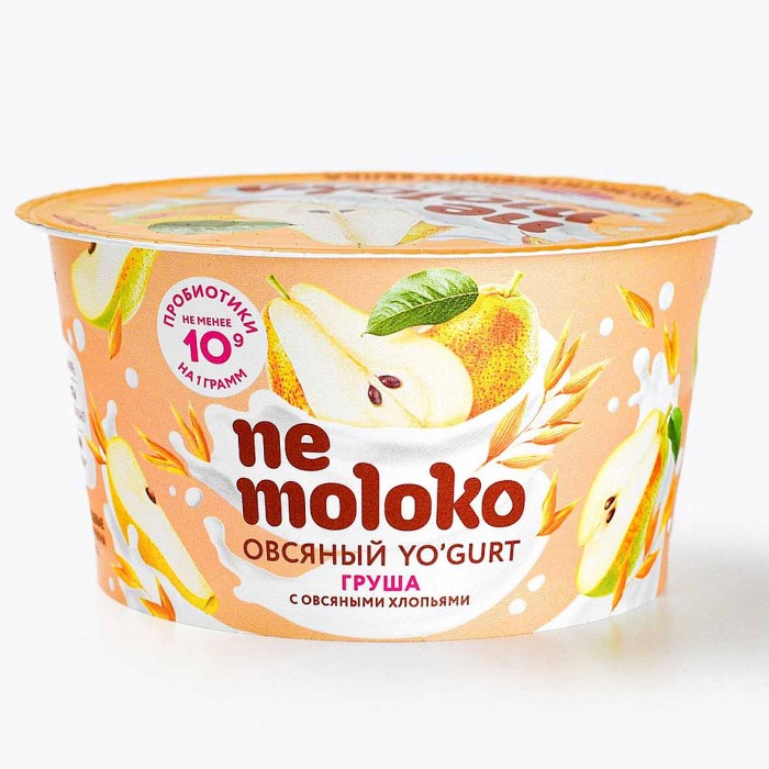 Десерт  овсяный Nemoloko груша-овсяные хлопья 130гр пэт