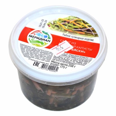 Салат Меридиан По-корейский из морской капусты 250гр пэт