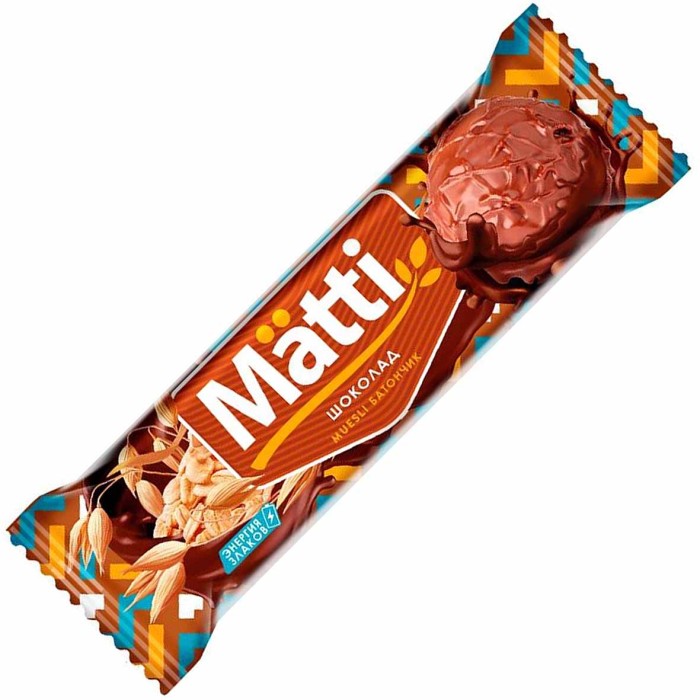 Батончик мюсли Mätti Шоколад 24гр м/у