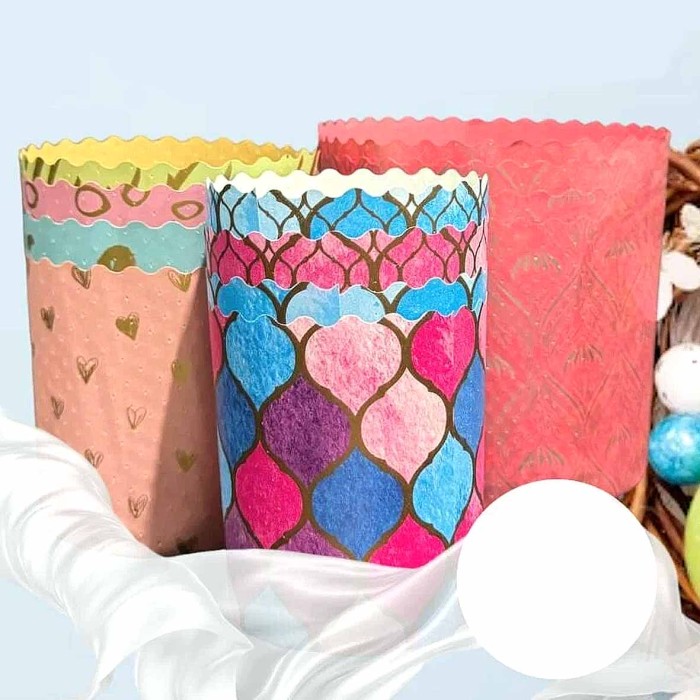 Набор бумажных форм Домашняя кухня для кулича 60*70мм 8шт арт50044