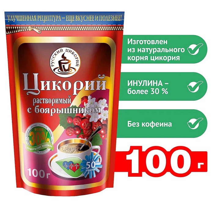 Цикорий Русский цикорий с боярышником 100гр д/п