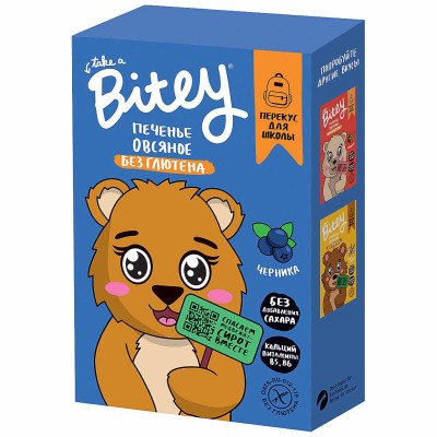 Печенье Bitey Овсяное со вкусом черники 60г м/у