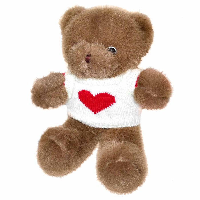 Игрушка мягкая Мишка в кофте сердечко №16