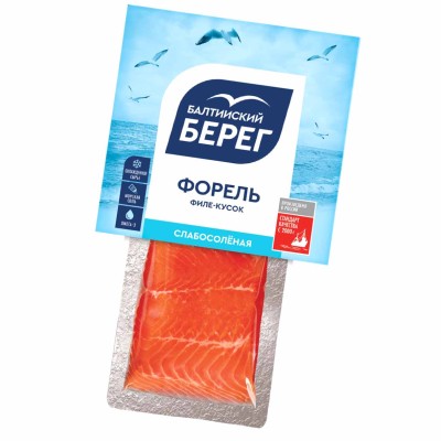 Форель Балтийский берег Филе-кусок с/с 150гр в/у