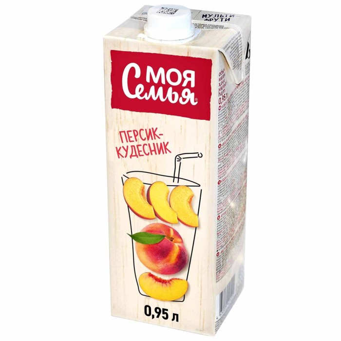 Нектар Моя семья персик-кудесник 0,95л т/п
