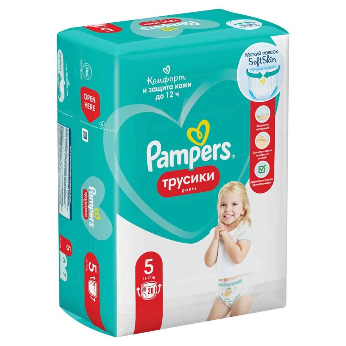 Подгузники-трусики Pampers Premium Care Pants Junior (12-17кг) 20шт м/у