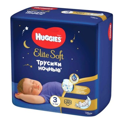 Трусики Huggies Elite Soft Overnights Pants 3 Conv 23шт м/у