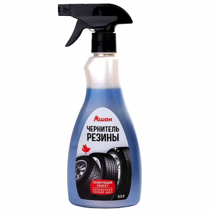 Средство полирующее Ашан чернитель резины 0,5л пэт
