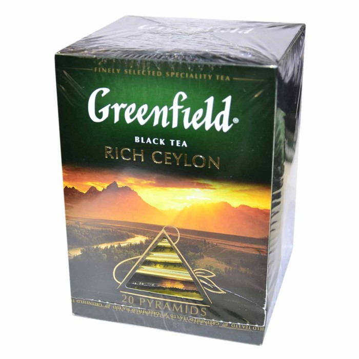 Чай Greenfield Rich Ceylon черный 20*2гр к/у пирамидки