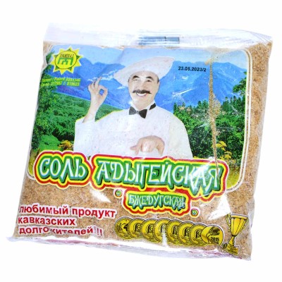Соль адыгейская Бжедугская пищевая 450гр м/у