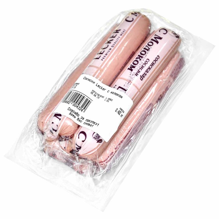 Сосиски Lecker с молоком