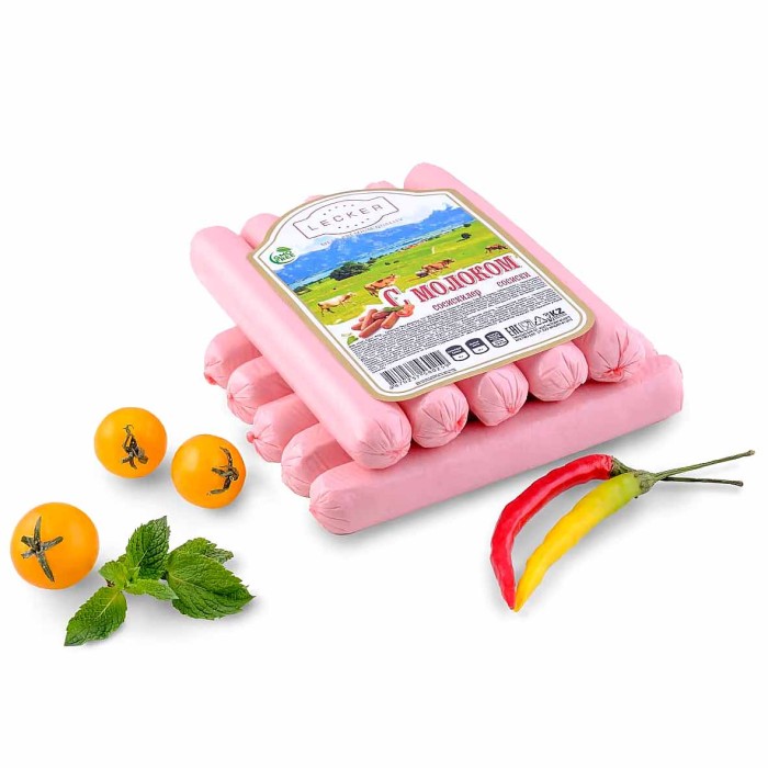 Сосиски Lecker с молоком