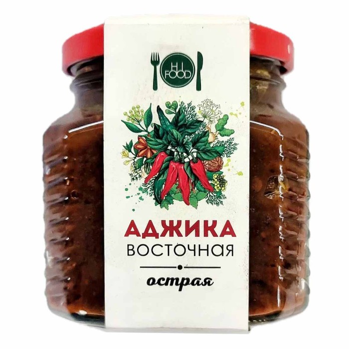 Приправа HiFood аджика восточная острая 250гр ст/б
