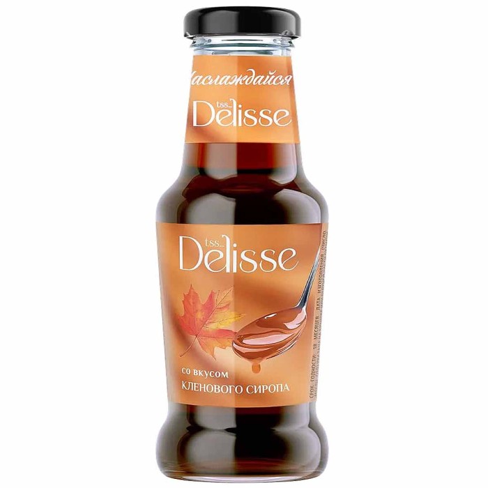 Сироп Delisse десертный со вкусом Кленового сиропа 250мл ст/б