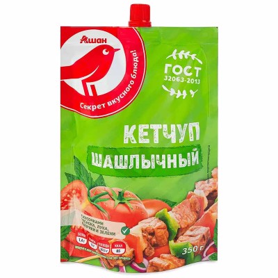 Кетчуп Ашан Шашлычный 350гр д/п