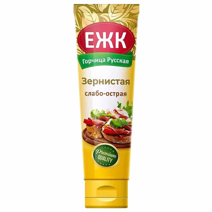 Горчица ЕЖК Зернистая 130гр туба