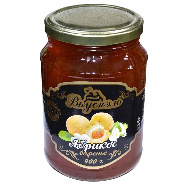 Варенье Вкуснэль абрикос 900гр ст/б
