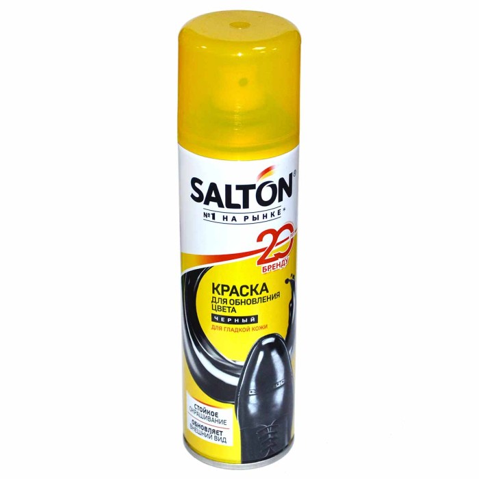 Краска для обуви Salton из гладкой кожи черная 250мл пэт