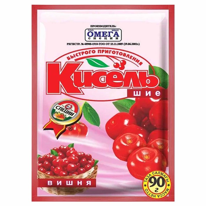 Кисель Омега вишня 90гр м/у