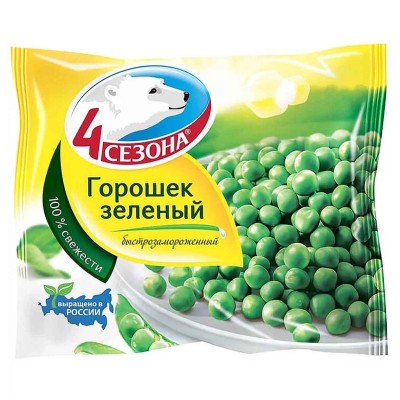 Горошек зеленый 4 сезона 400гр м/у