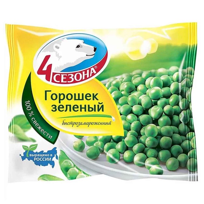 Горошек зеленый 4 сезона 400гр м/у