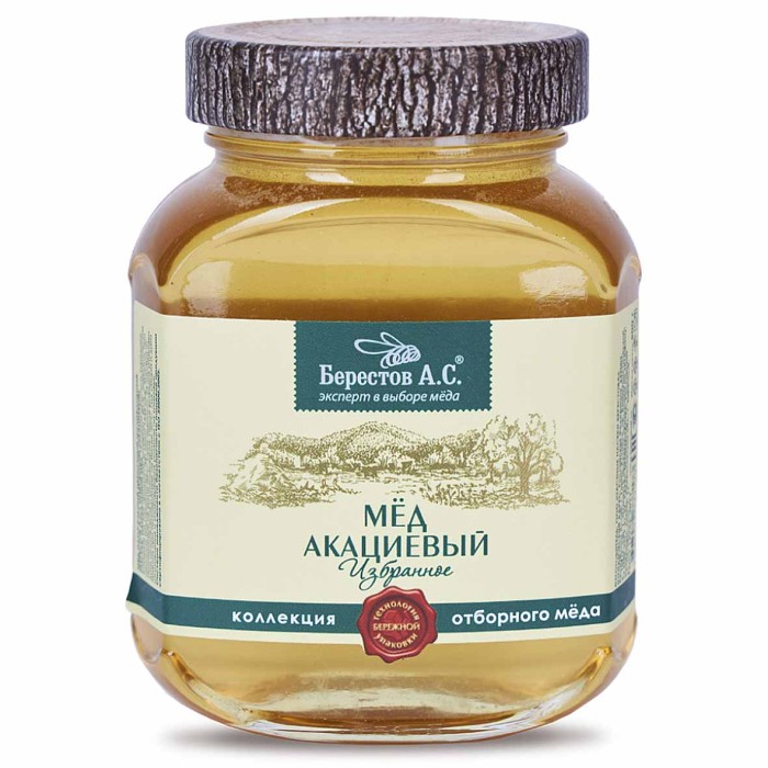 Мед Берестов Избранное Акациевый 200гр ст/б