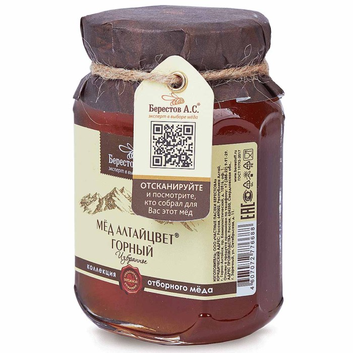Мед Берестов Алтайцвет Горный 200гр ст/б