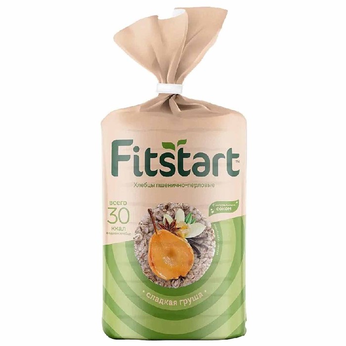 Хлебцы Fitstart пшенично-перловые Сладкая груша 100гр м/у