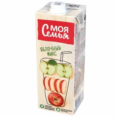 Нектар Моя семья яблочный микс 0,95л т/п