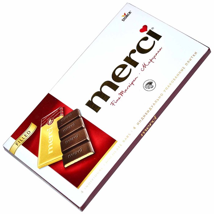 Шоколад Merci Марципан 112гр к/у