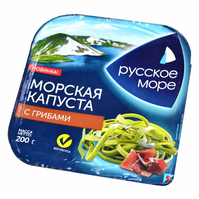 Капуста морская Русское море по-корейски с грибами 200гр пэт