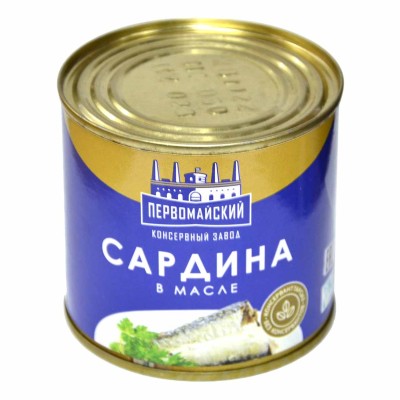 Сардина Первомайск №4 в масле 240гр ж/б