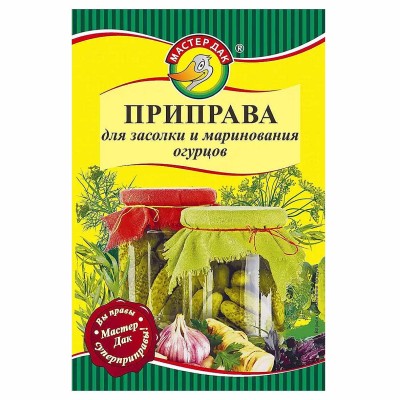 Приправа Мастер Дак для засолки и маринования огурцов 30гр м/у