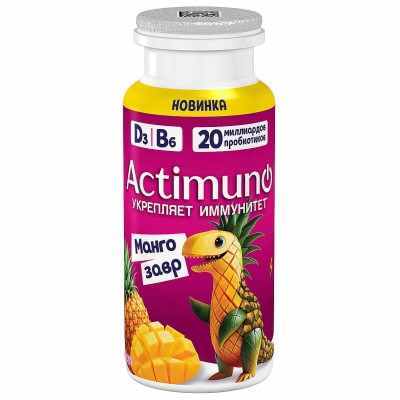Напиток Actimuno Kids вкус манго-ананас 1,5% 95мл пэт