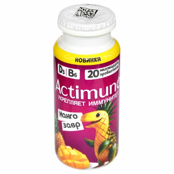 Напиток Actimuno Kids вкус манго-ананас 1,5% 95мл пэт