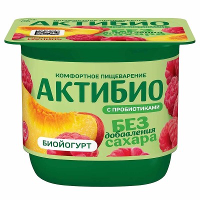Биойогурт Актибио персик-малина 3% 130гр пэт