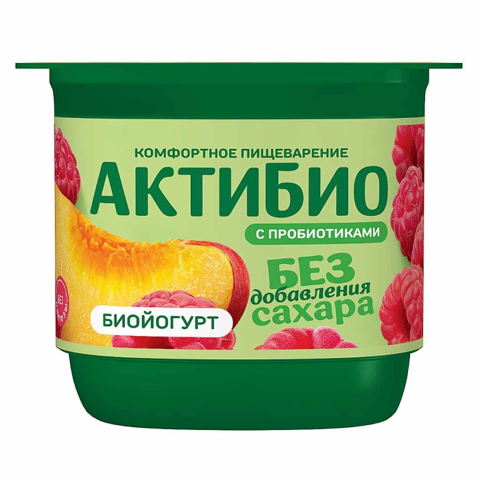 Биойогурт Актибио персик-малина 3% 130гр пэт