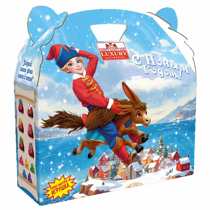 Подарок новогодний Common Market Сумочка Конек-Горбунок 500гр к/у