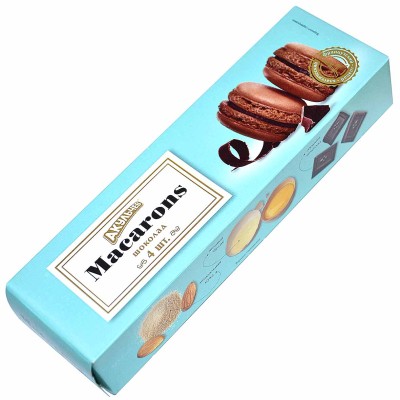Пирожное миндальное Акульчев Macarons с шоколадом 48гр к/у