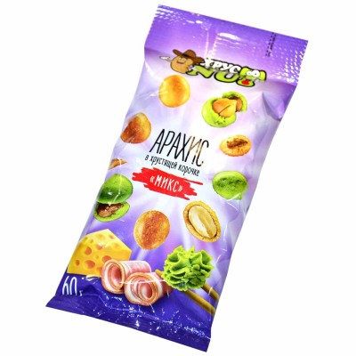 Арахис ХрустNUT в хрустящей корочке Микс 60г м/у