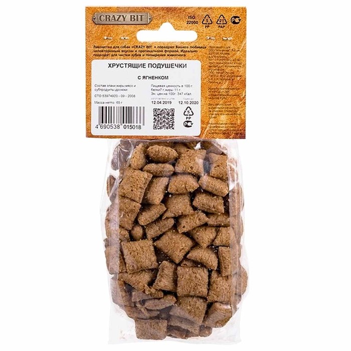 Лакомство для собак Crazy Bit ягненок 65гр м/у