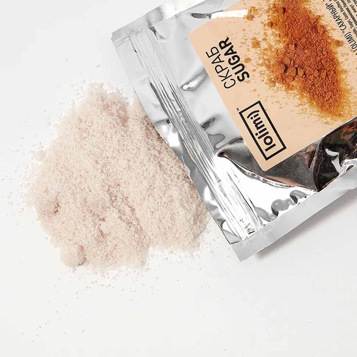 Скраб для тела Lolimi) Сахарный 250гр ф/п