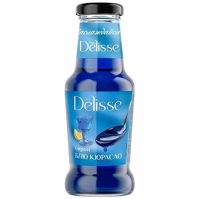 Сироп Delisse десертный Блю Кюрасао 250мл ст/б