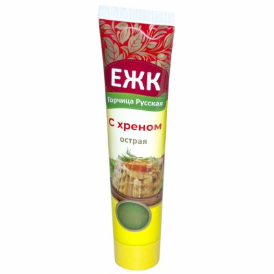 Горчица ЕЖК С хреном 130гр туба