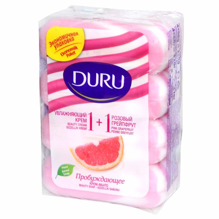 Мыло Duru Soft Sens Pink Grapefruit 4*80гр м/у