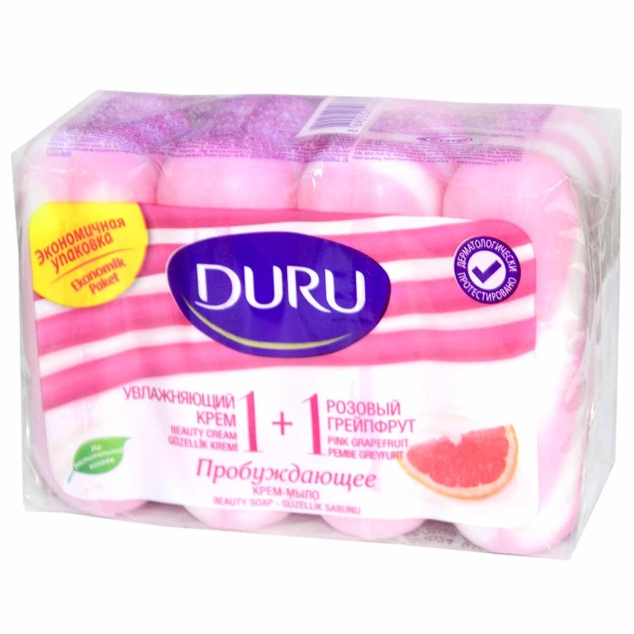 Мыло Duru Soft Sens Pink Grapefruit 4*80гр м/у