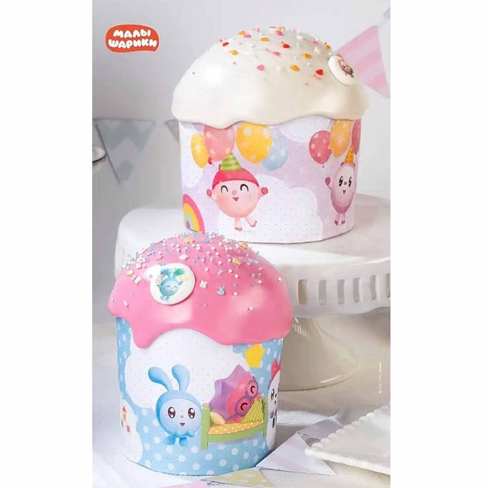 Набор бумажных форм Домашняя кухня Малышарики для кулича 3шт арт71285